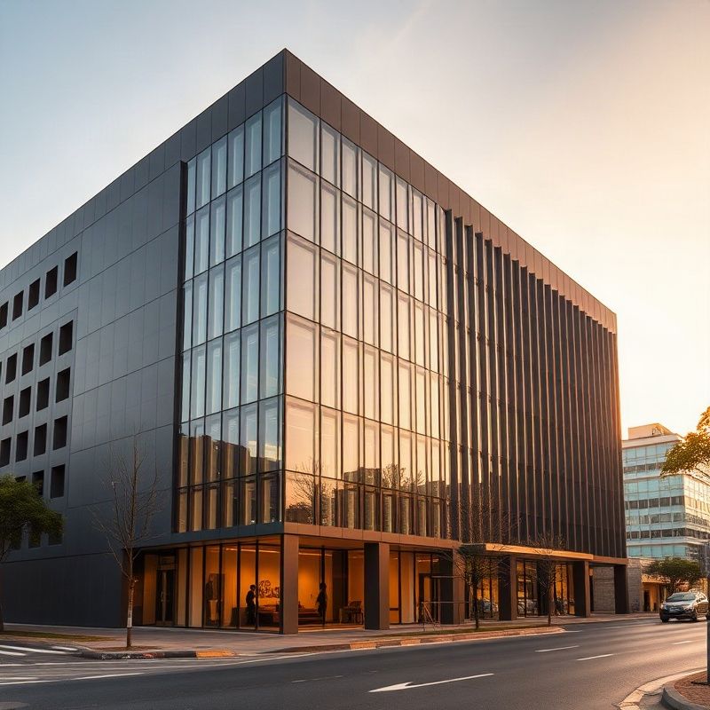Nairobi commercial building on Waiyaki Way at golden hour
